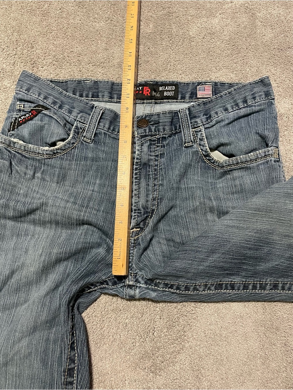Ariat FR M4 Relaxed Boot Cut Jeans Mens 34x32 CAT 2 Resistant Stretch Work - Picture 12 of 16